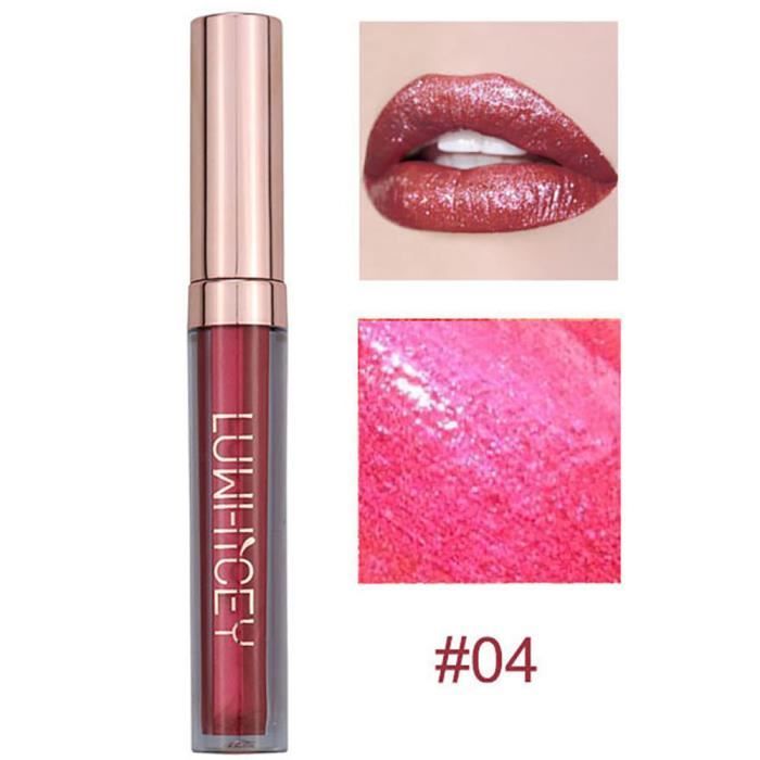 Rouge à lèvres à lèvres cosmétiques femmes sexy lèvres imperméables brillant à lèvres métallique 2,3 ml Buonege 2503