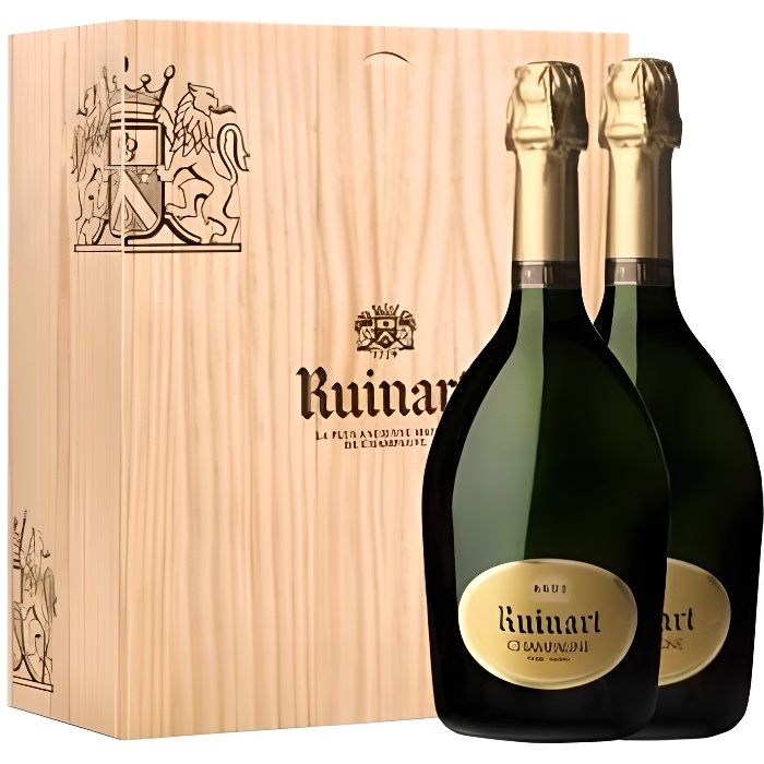 Coffret bois Duo Ruinart Brut 75cl