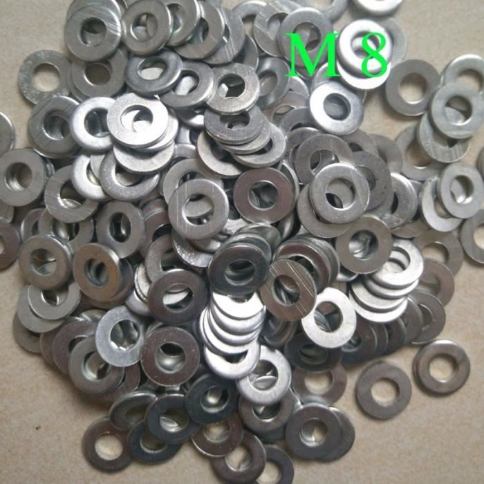100 pièces M8 rondelles plates de matériel métrique pratique durable pour la DERAILLEUR - PIECES DETACHEES DE DERAILLEUR