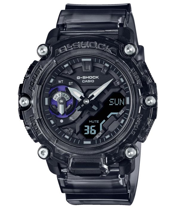 Casio - Montre Hommes - Quartz - Analogique - Digital - Bracelet Plastique Gris - GA-2200SKL-8AER