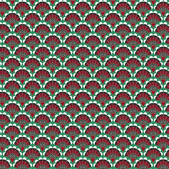 Clairefontaine - Un rouleau papier cadeau Excellia 80g 50x0, 70 m motif Plume de Noël - 201994C