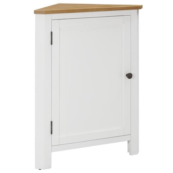 Armoire d'angle 59x36x80 cm Bois de chêne massif -VQU