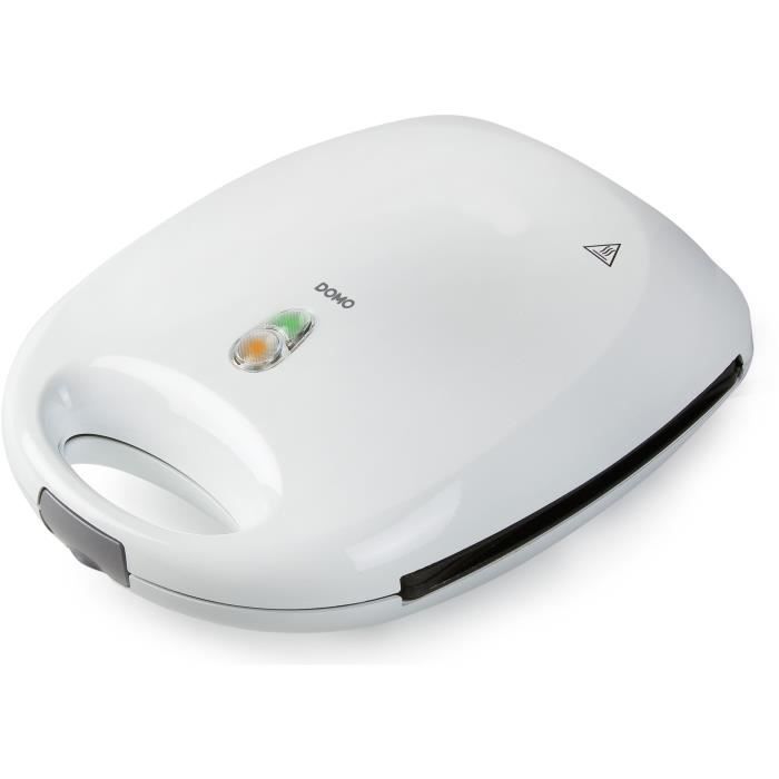 DOMO DO9166C Appareil à croque monsieur - 4 croques - 1200W - Blanc