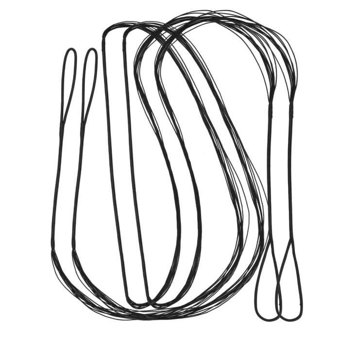 Corde d'arc 12 brins en polyester de haute qualité env. 127 cm - 50,0 pouces noir