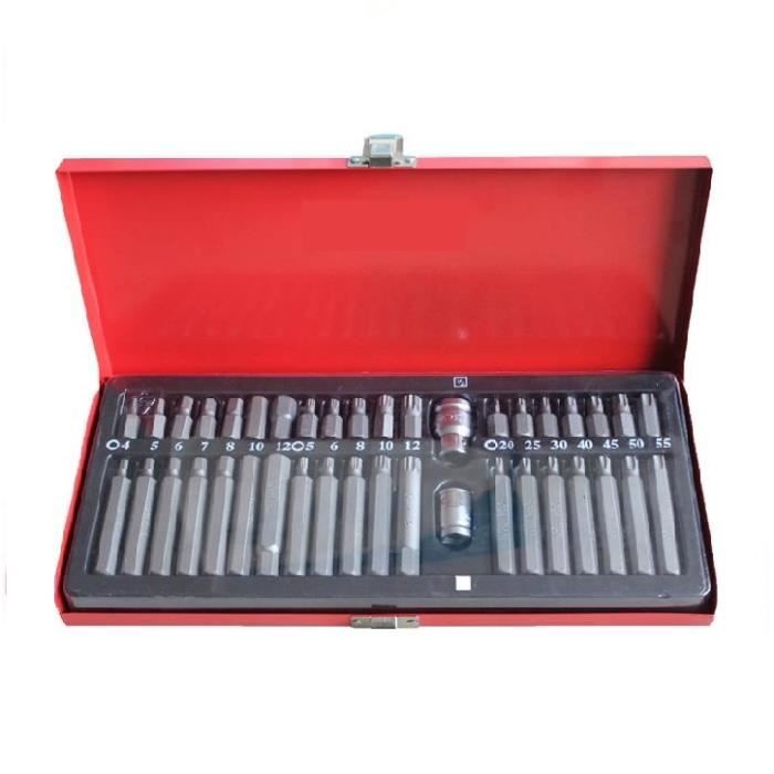 Coffret 40 Embouts Males pour Allen et Torx chrome vanadium zxn