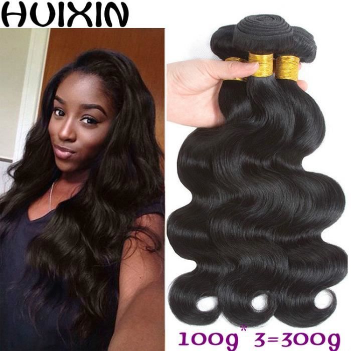 Tissage Bresilien en Lot 3 Mèche Bresilienne Ondulé body wave 24- 60.9cm-Extension Cheveux Naturel
