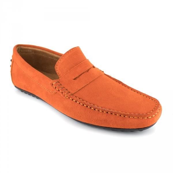 Mocassin J.Bradford Cuir Orange JB-ROBE - Couleur - Orange