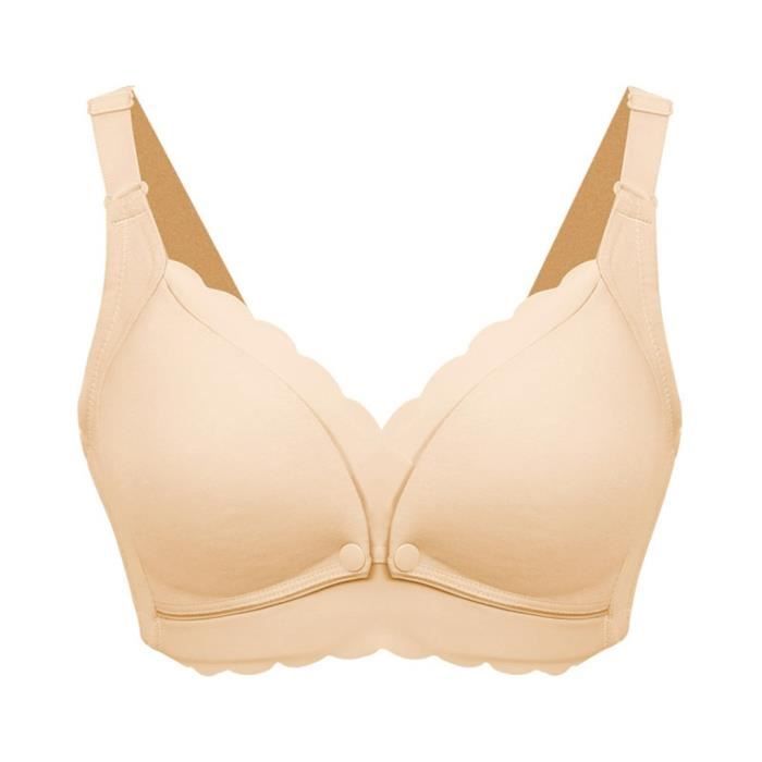 Soutien-gorge pour femme enceintes allaitement d'allaitement fleur d'allaitement Beige
