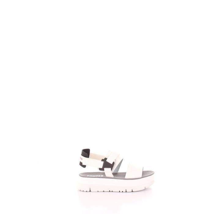 CAMPER FEMME K201239002 BLANC CUIR SANDALES