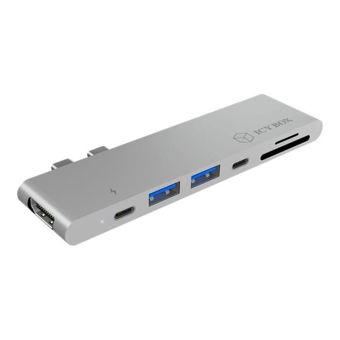 RaidSonic ICY BOX IB-DK4037-2C Station d'accueil USB-C - Thunderbolt 3