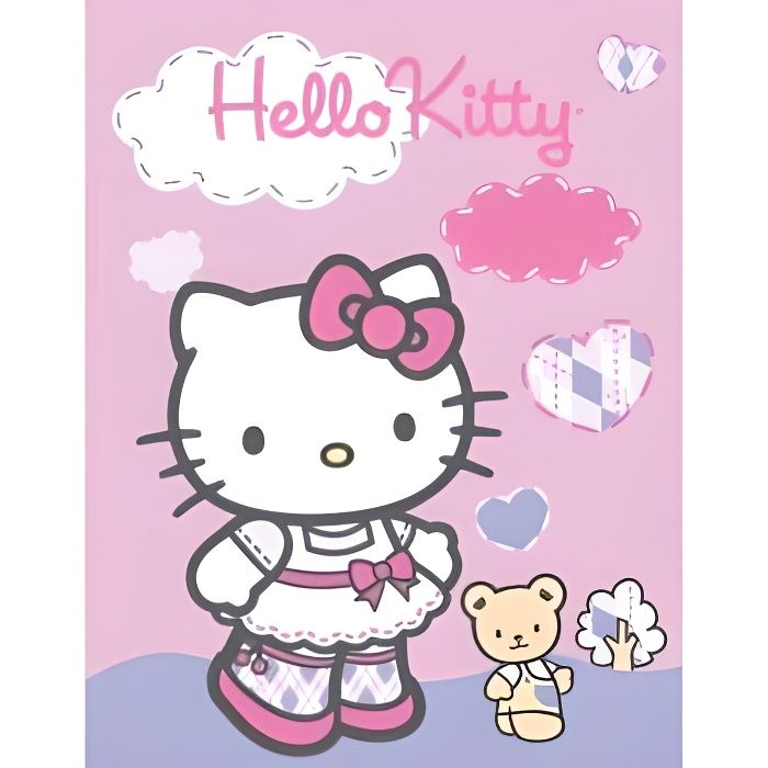 HELLO KITTY - Plaid ou couverture d'appoint