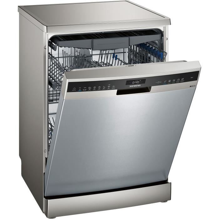 Lave-vaisselle pose libre SIEMENS SN25EI56CE iQ500 - 14 couverts - Induction - L60cm - Home Connect - 44dB - Inox