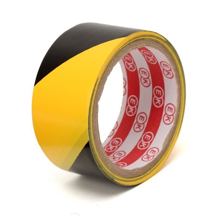 TEMPSA Bande Adhésive Sécurité Avertissement Danger 45mm Noir Jaune