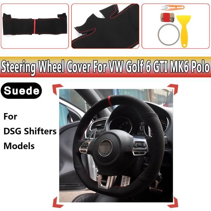 Couvre Volant Housse En Daim Confort Pour Golf VW Golf 6 GTI MK6