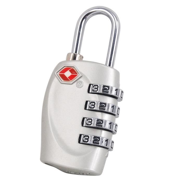 TRIXES 4 chiffres serrure à combinaison TSA cadenas pour les bagages et argent de voyage