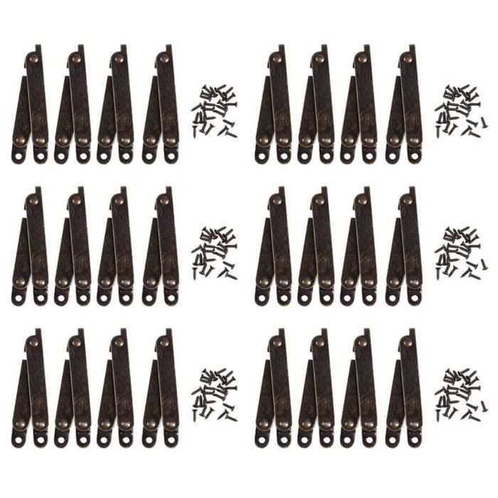 10 Pièces Charnières De Support Pliantes Rotatives Bronze 143mm - Uxcell, Neuf Origine Chine