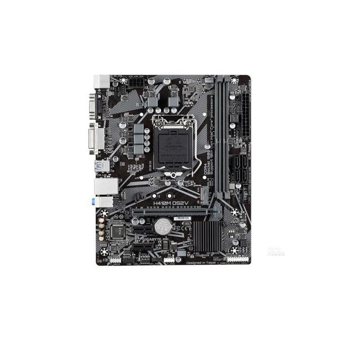 Carte mère GIGABYTE H410M DS2V Intel H410 Socket LGA1200 2xDDR4 SDRAM 64GB Micro ATX - Gigabyte