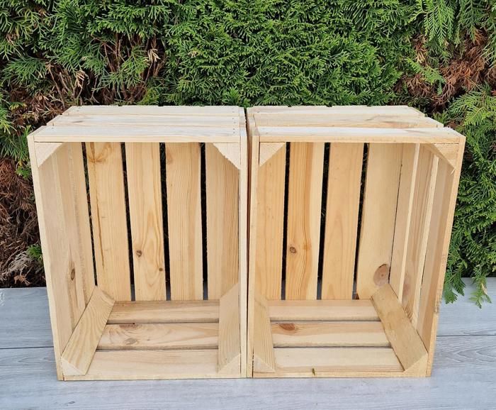 Caisse En Bois Avec Couvercle 40x30x26 Cm - Rangement Déco, Bois Massif, Livrée Montée, Finition Naturelle - 5