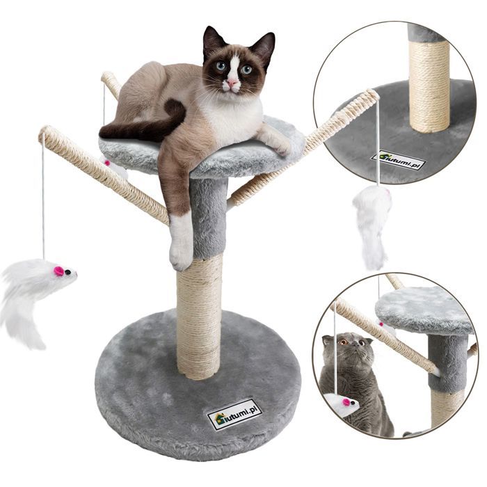 Comparer les prix de Tutumi Arbre à chat Griffoir gris 38x30x25 cm