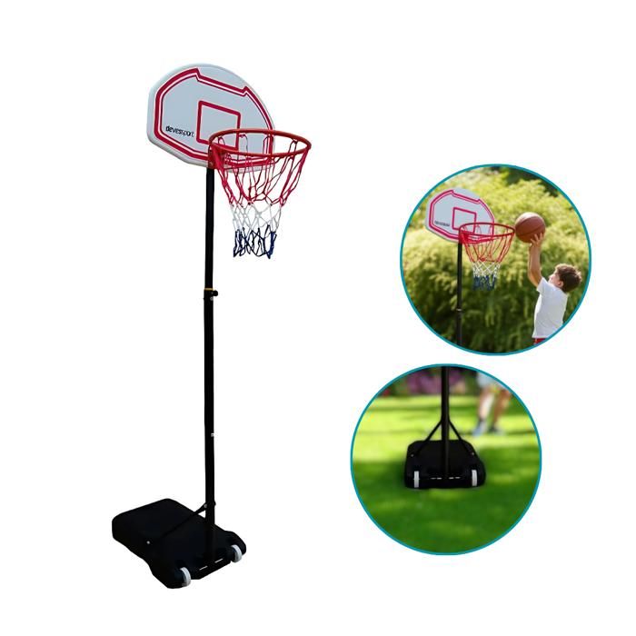 Panier de basket-ball - AUFUN - Réglable 135-305 cm - Mobile - Noir - Pour enfants et adultes Panier de basket-ball - AUFUN - Réglable 135-305 cm - Mobile - Noir - Pour enfants et adultes