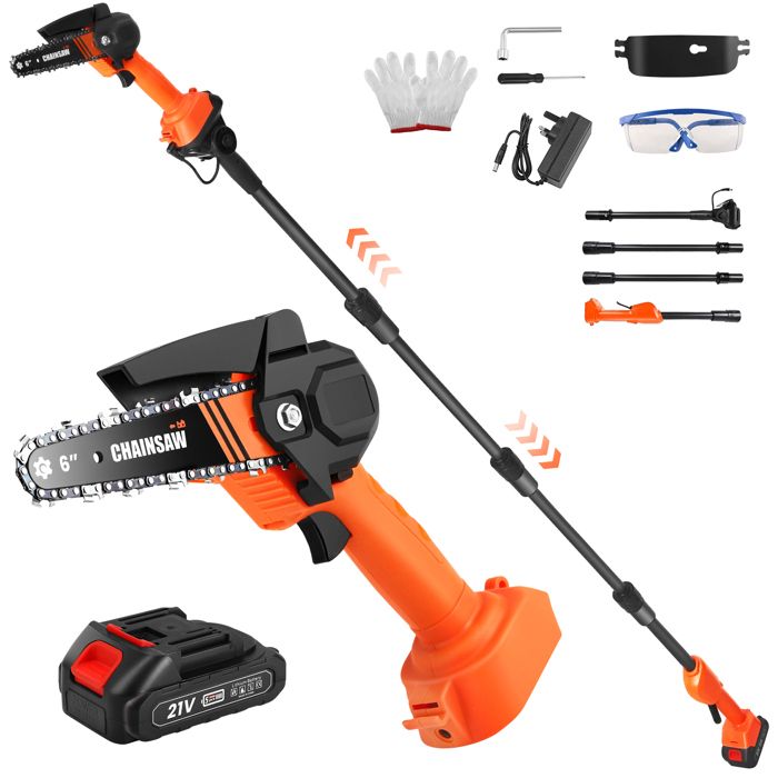 Rallonge Télescopique Pour Sécateur Sans Fil Gardena - Tige Aluminium Léger, Compatible BL1820 à BL1860 - Pour Couper Branches Hautes Sans échelle