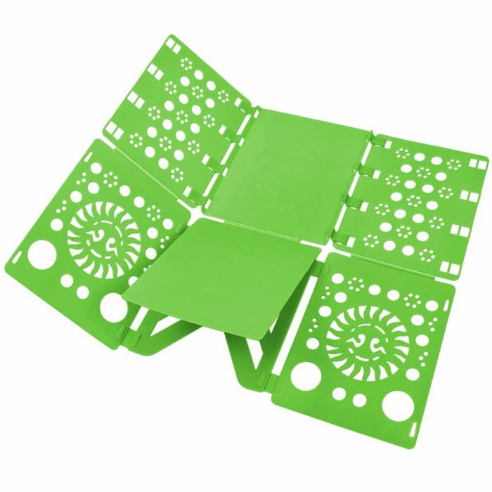 Boxlegend Planche Plier Le Linge - plieur Enfant Adulte Vetement Chemise t-Shirt Tee Shirts 57 x 70 cm (V3 Vert)