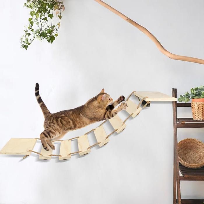 Comparer les prix de SUPFINE Cadre Descalade Pour Chat Suspendu - Pont Pour Chat - Parc À Chat - 32.5*15.5*85cm - Capacité de poids 15kg