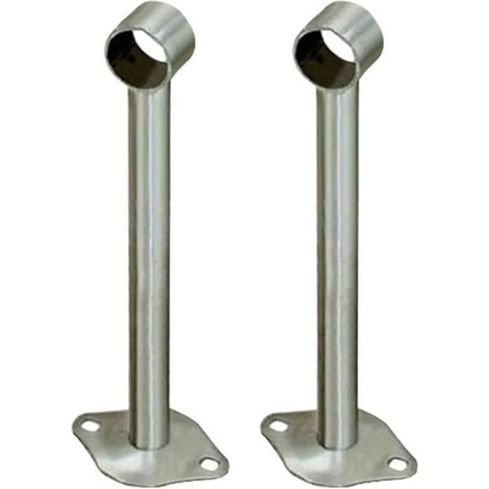 2 Pices Support de Tringle Rideau-Acier Inoxydable Support Tringle Penderie-Plafond de Montage Support-Rideau De Douch LANCE-RIDEAU