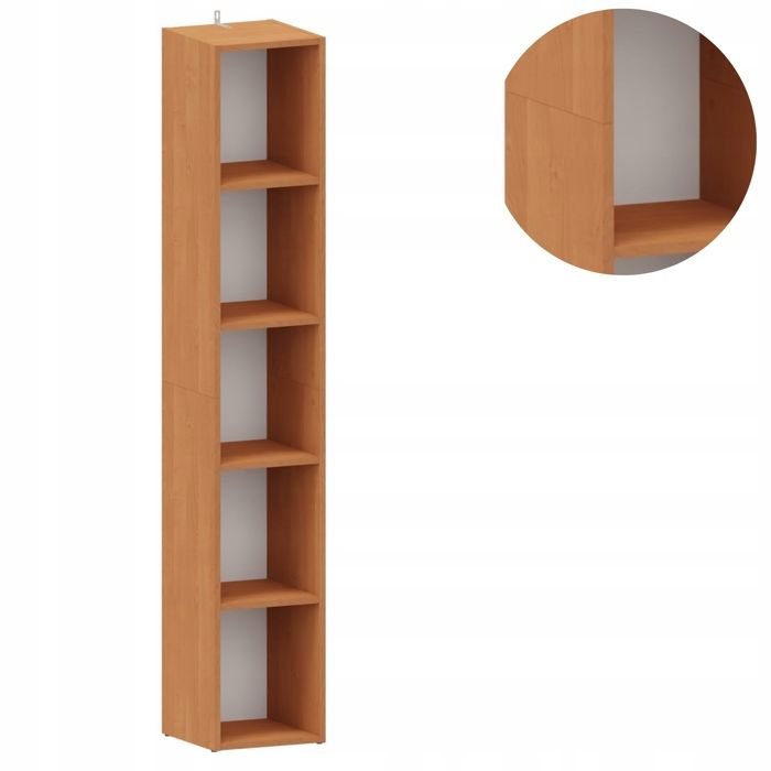 Meuble Étagère à 5 Niveaux - Meuble de rangement Style contemporain - Aulne - 30x30x175 cm