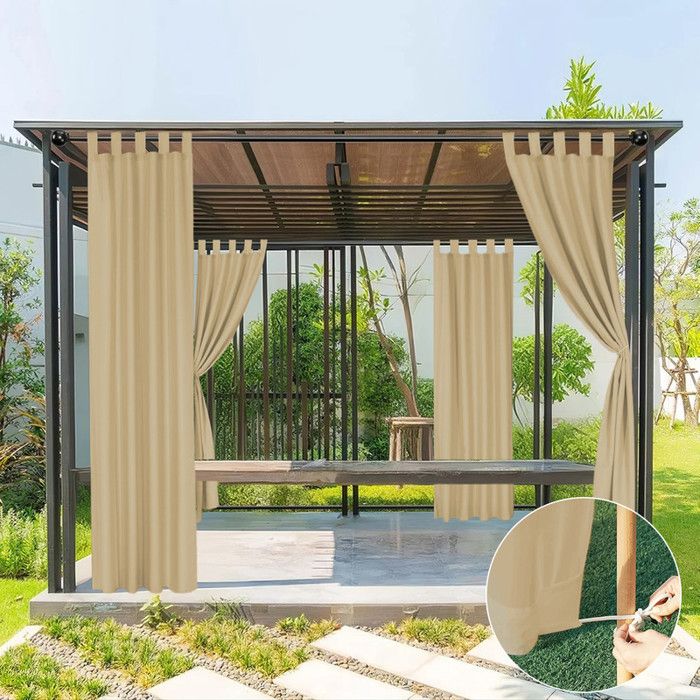 Rideau Extérieur Transparent Imperméable 180x213 Cm – Œillets Inox, Protection Solaire Et Intempéries Pour Terrasse, Pergola, Balcon