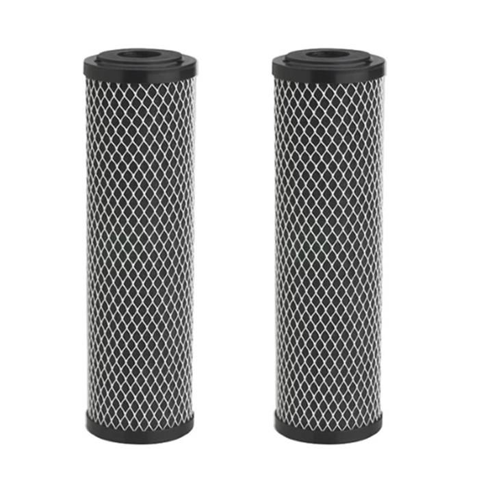 Filtre à Eau au Charbon 10 Pouces Standard pour Toute la Maison Cartouche Filtrante de Remplacement pour Odeurs de Sédiments 5