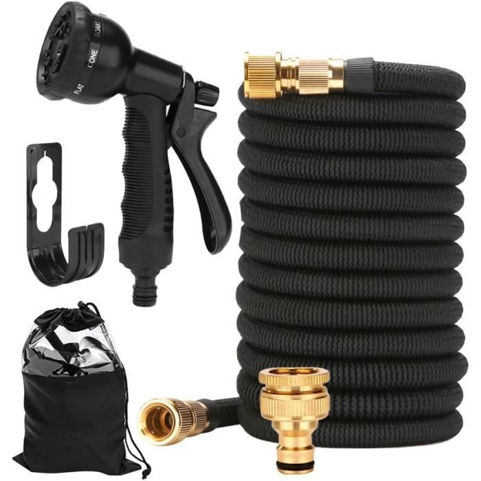 Tuyau Arrosage Extensible 30m QWORK - Avec Pistolet 7 Fonctions - Flexible, Sans Fuite - 5