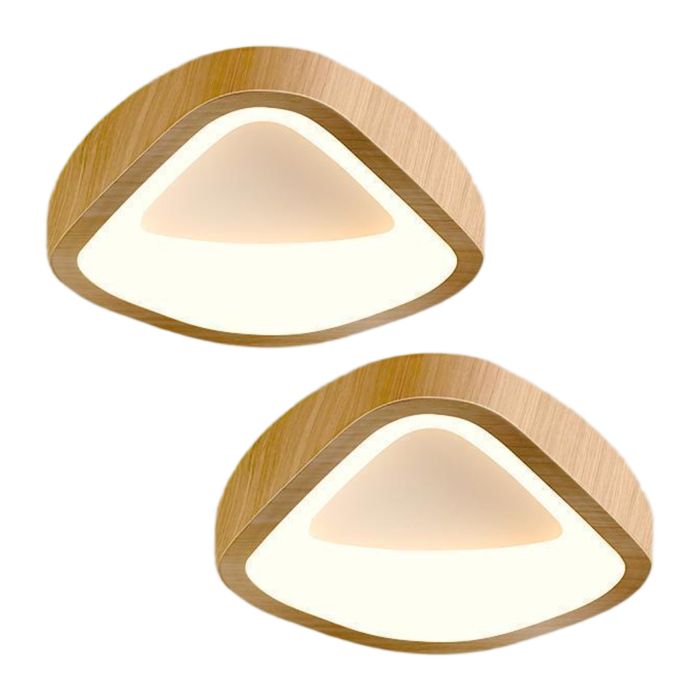 WOTTES Plafonnier LED Style Moderne - 12W Blanc chaude IP54 Imperméable Lampe de Plafond Pour Bureau Cuisine - 2pcs Naturel Ø20CM