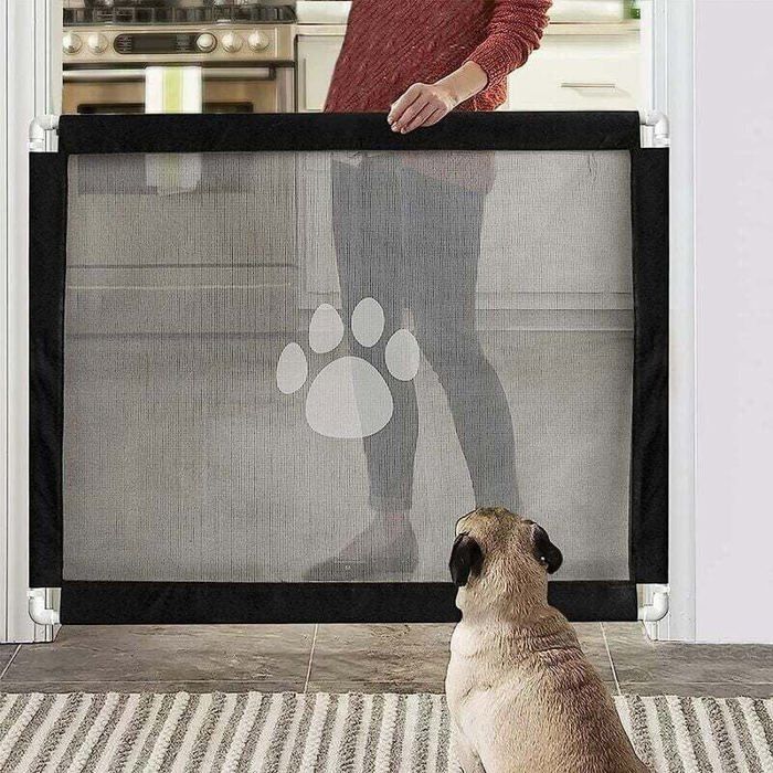 Meilleurs prix pour Porte Magique pour Chien Barrières Sécurité Facile à Installer et verrouillable pour Animaux de Compagnie100x75cm Label