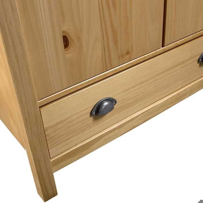 Moderne Garde-robe BURKE Armoire de chambre avec rangement à 2 portes Hill 89x50x170 cm Bois de pin solide AA1902