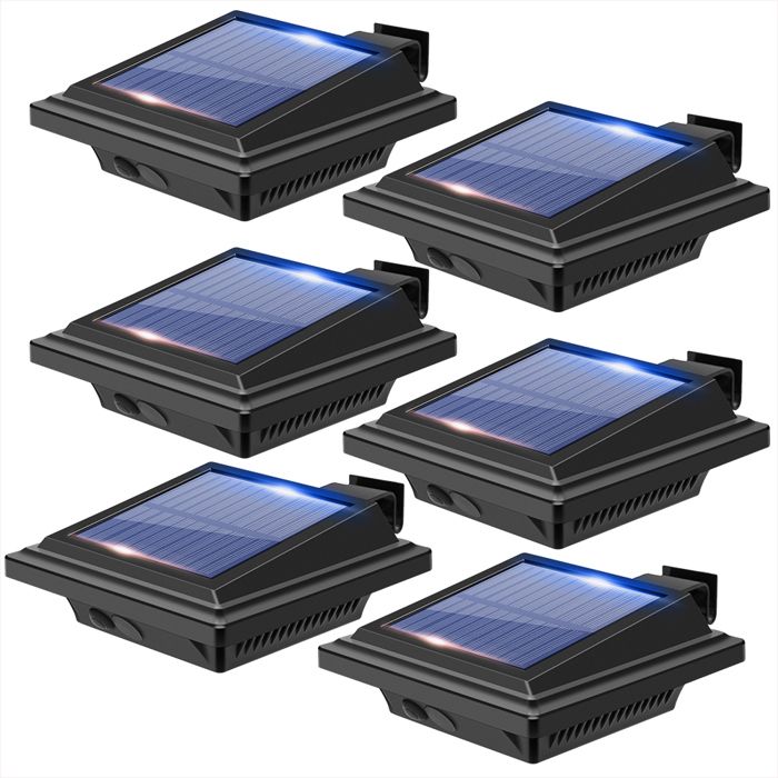 Lampe solaire extérieure - HOME SAFETY - 40LED - Pack 6 pièces - IP65 étanche - Auto ON/OFF 6–8h