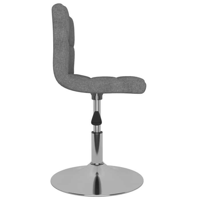 Gris ZENCORE® Siège scandinave Pour salon/cuisine - 40x43x(71-85 5)cm - Lot de 4 Chaises à manger - avec roues - gris clair - Tiss1