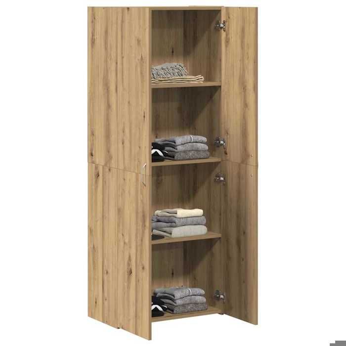 Cabinet de Bureau moderne - NGM - Classeur de rangement - Chêne artisanal 60x32x152 5 cm LH7631799