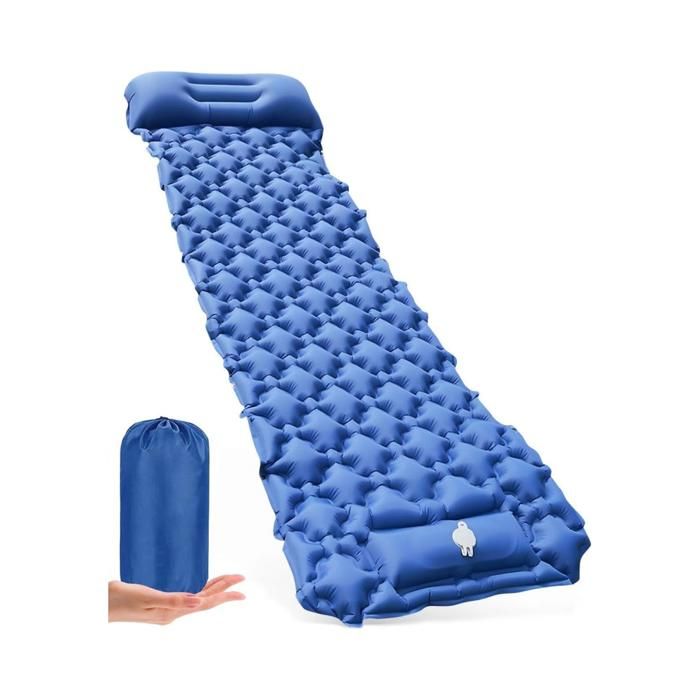 Matelas gonflable 1 place - 190x60x5cm autogonflant - Matelas camping avec pompe - Matelas plage