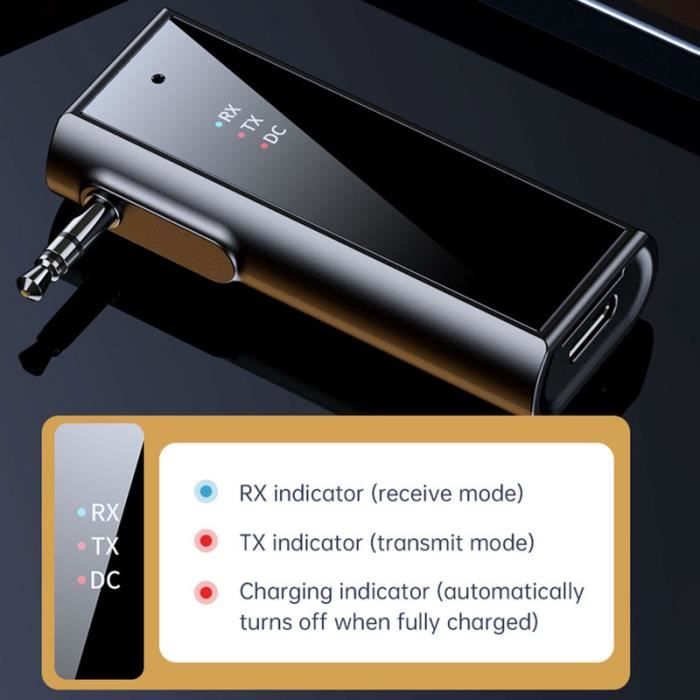 Transmetteur et récepteur Bluetooth 5.1, 2 en 1, appels mains libres ...