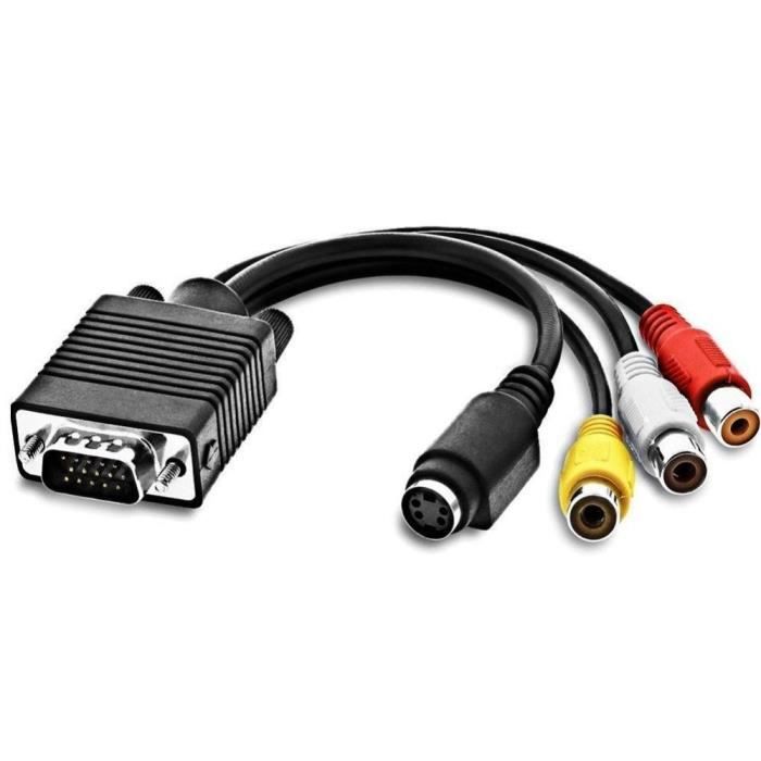 Adaptateur VGA Mâle + audio vers HDMI femelle - CPC informatique