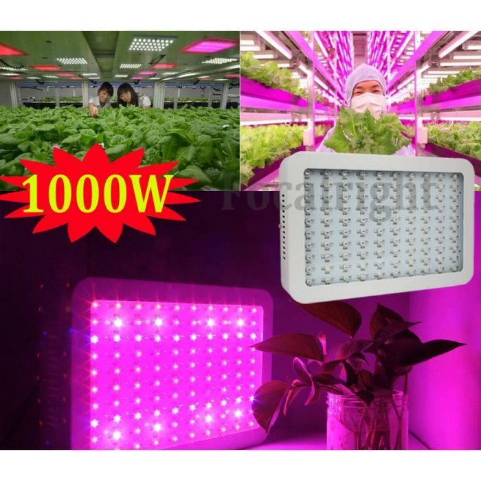 Lampe à LED lampe à spectre complet croissance de léclairage EU PLUG lampe de culture de légumes à effet de serre plante à croissance 1000W lampe de remplissage 