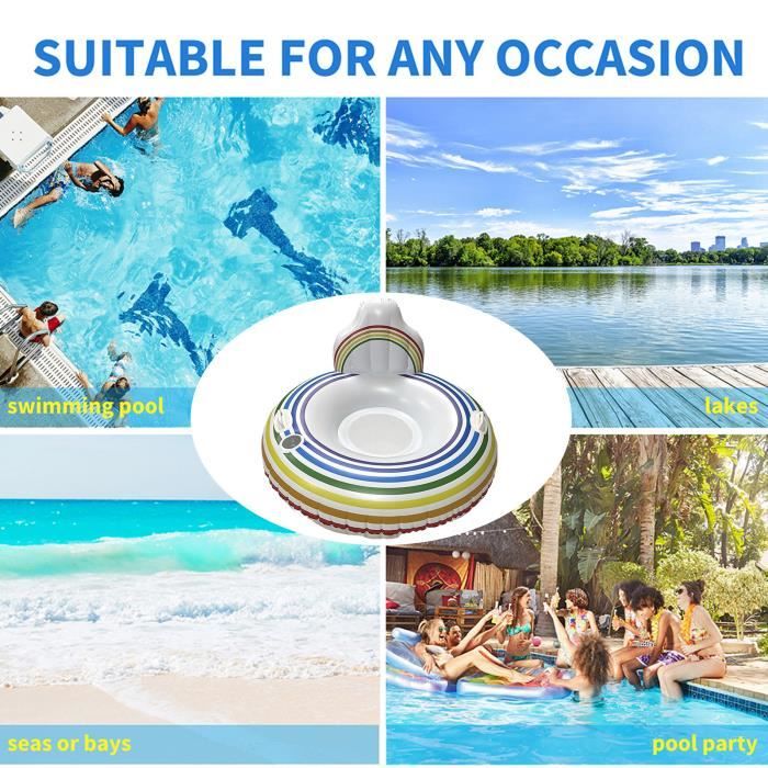 Bouée de piscine, matelas de piscine, chaise flottante gonflable de piscine, adaptée aux fêtes de vacances à la plage, vert