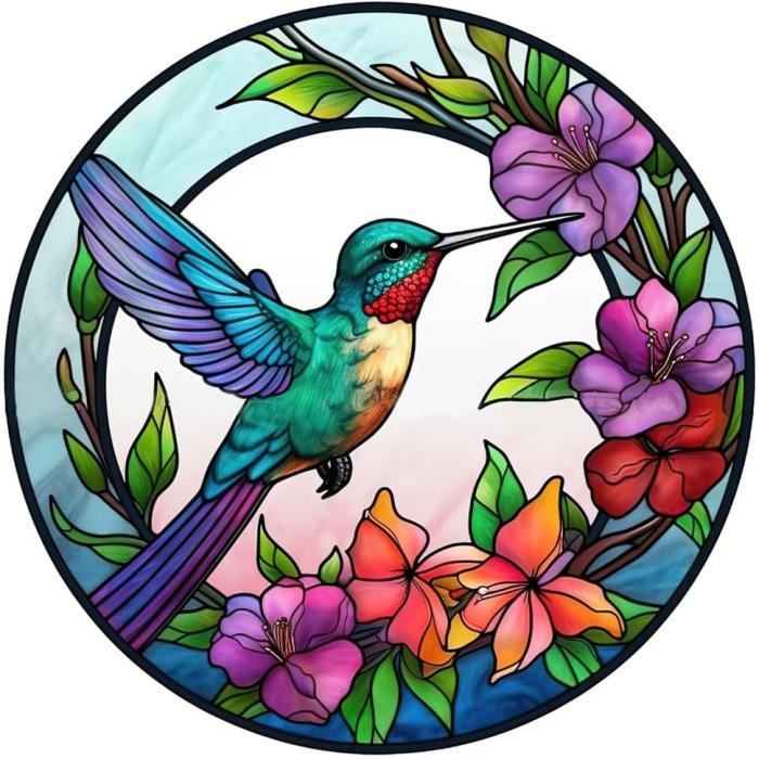 Kit De Broderie Diamant 5D Colibri - Décoration DIY Facile 40x30 Cm - Toile Et Strass Inclus - 2