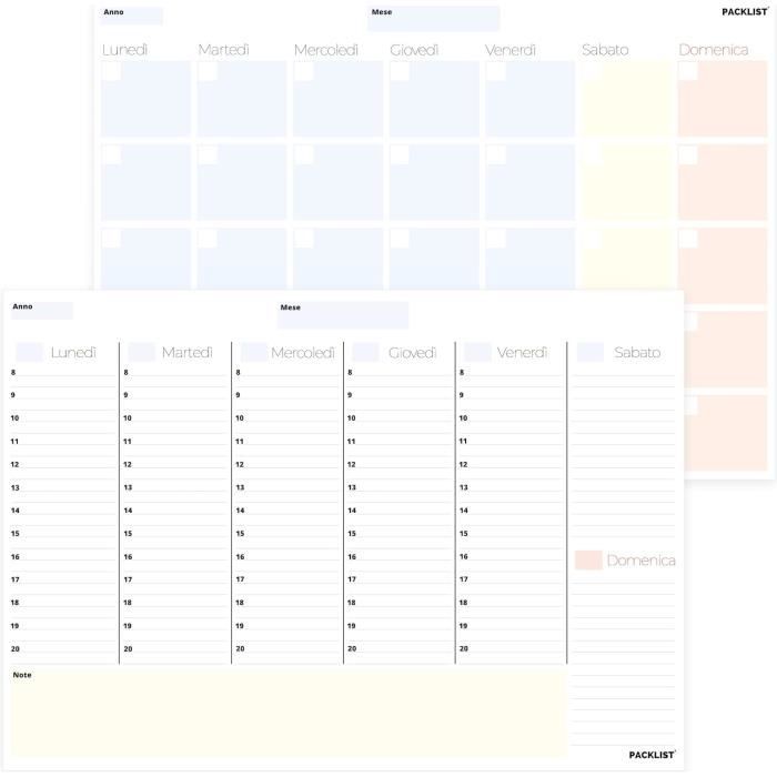 Planner Settimanale + Mensile Scrivania - Due Planning Da Tavolo A4, Agenda  Settimanale - Mensile - Weekly Monthly Planner - [u3684] - Cdiscount  Beaux-Arts et Loisirs créatifs