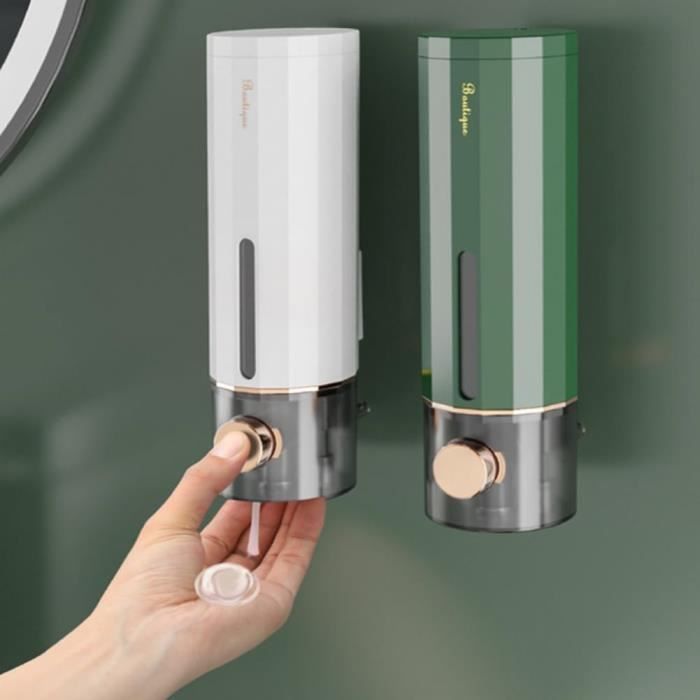 Distributeur De Savon 2 Pièces - Distributeur De Savon Sur Pied - Bleu Transparent, 450 Ml Distributeur De Shampoing Et De Gel Douche 97404669