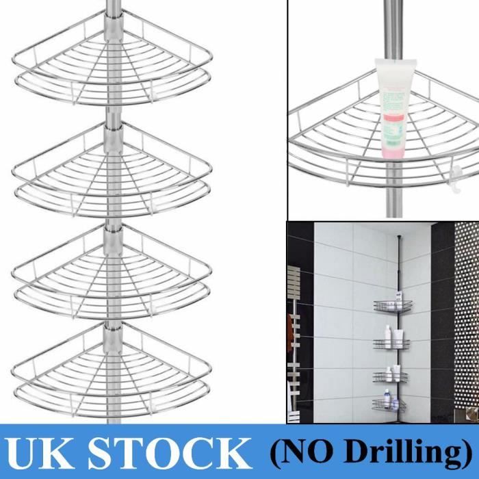 Étagère De Douche Telescopique, Étagère De Salle De Bain Douche Angle