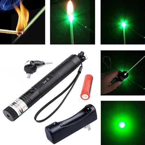 Stylo Pointeur Laser Vert Puissant 532nm - 1mW - Classe II - Pour Présentations & Astronomie
