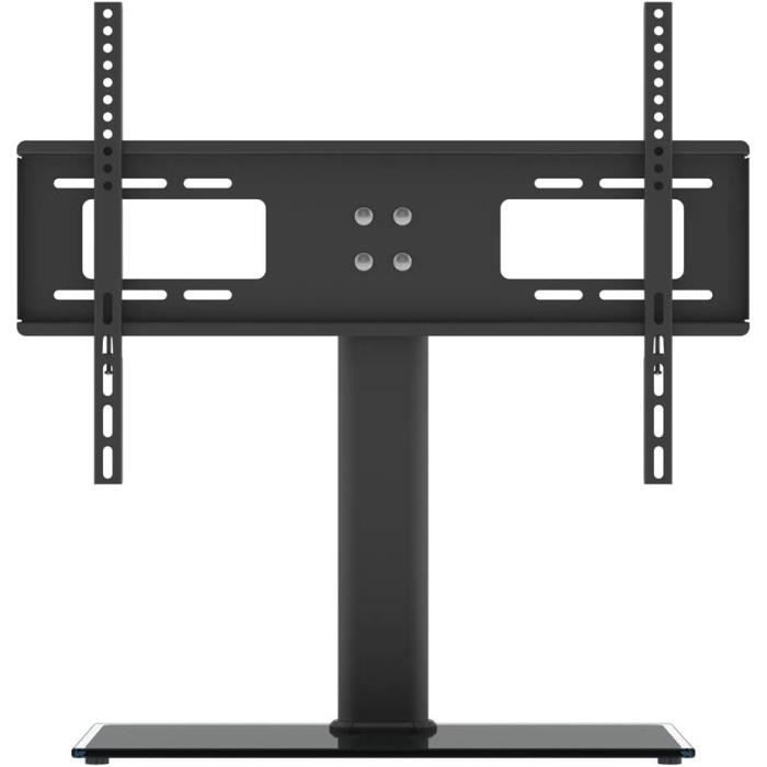 Accessoire Télévision Noir Pieds De Socle TV Universels MEETTIKEY - Support TV Pour Meuble - Noir ABS - Avec Vis Et Patins Antidérapants Piedini Tv Lg