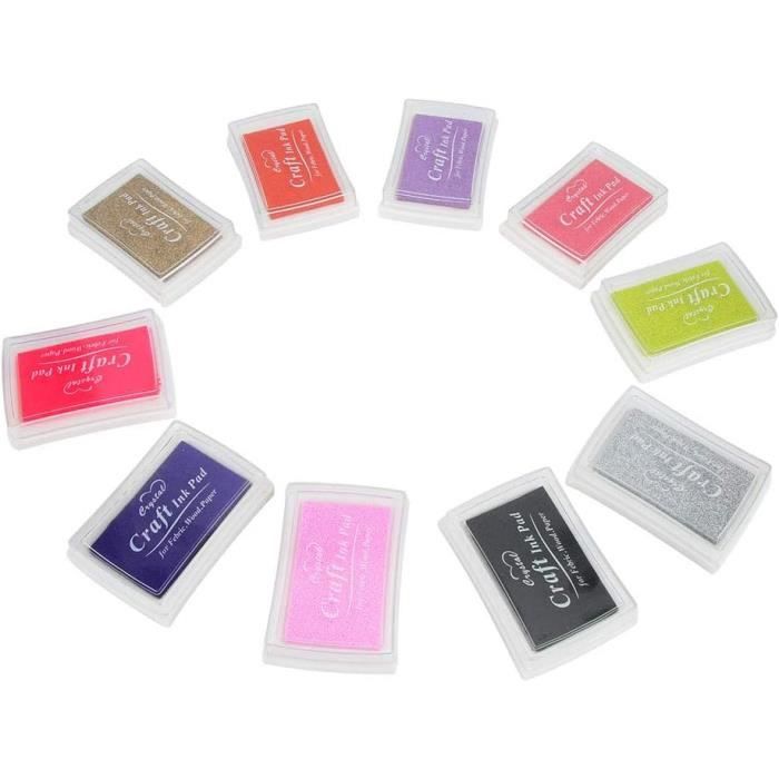 Rcbzzp Lot de 8 tampons encreurs lavables encreurs pour enfants 8 couleurs Rcbzzp Lot de 8 tampons encreurs lavables encreurs pour enfants 8 couleurs